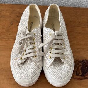 Superga Women's Textured Cream Sneakers